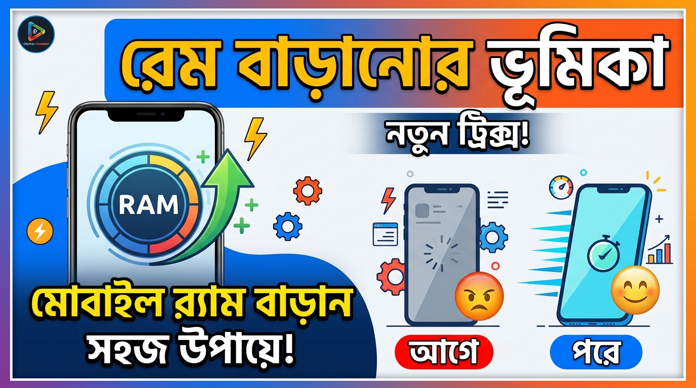 মোবাইলের রেম ৪GB থেকে ৮GB বাড়ানোর উপায় 2026