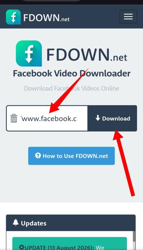 fdown net দিয়ে ভিডিও ডাউনলোড