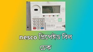 Nesco প্রিপেইড বিল চেক করার উপায়‌, ও কোড